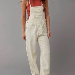 American Eagle Outfitters Women's Linen Blend Overalls